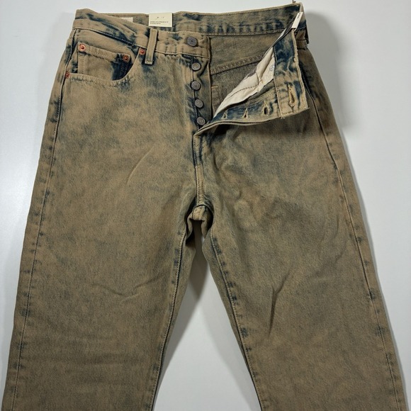 NEW Levi's Premium 501 Jeans 28x30 Button Fly Acid Wash Denim USA Cowboy NWT $98